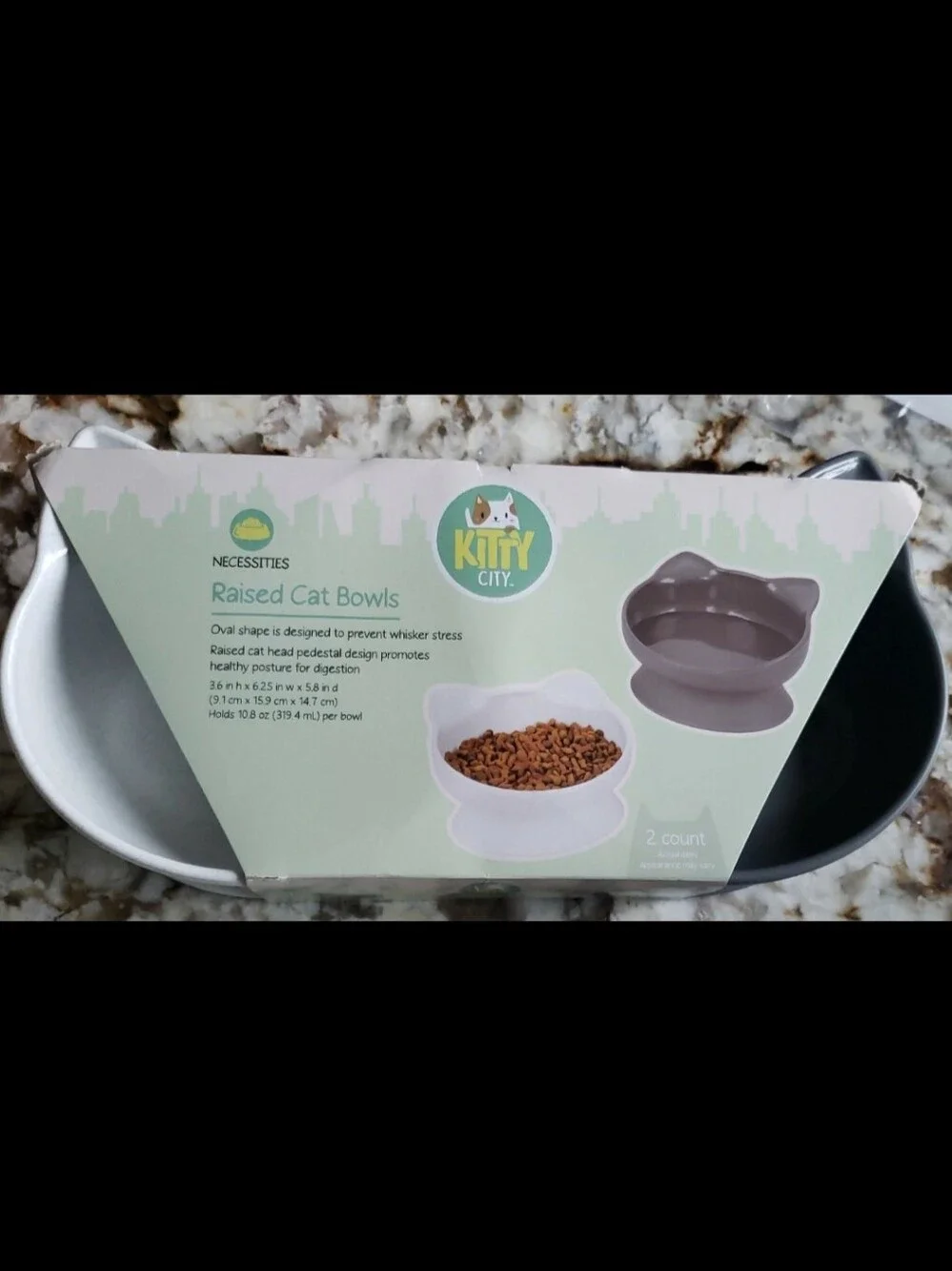 Kitty City Raised Cat Bowls - (2 Pack)